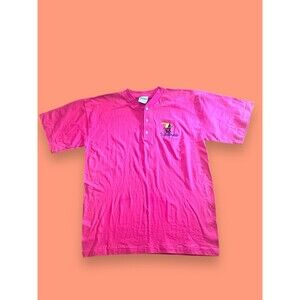 Vintage Guatemala Toucan Tropical Retro Embroidered T-Shirt Unisex Pink Size XL